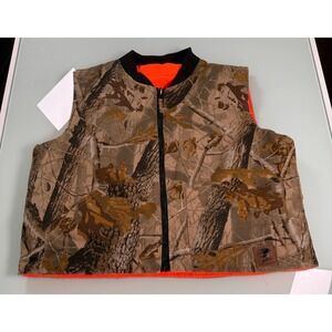 VTG Bob Allen Vest Men's XL Reversible Camouflage Full Zip Life Member Logo